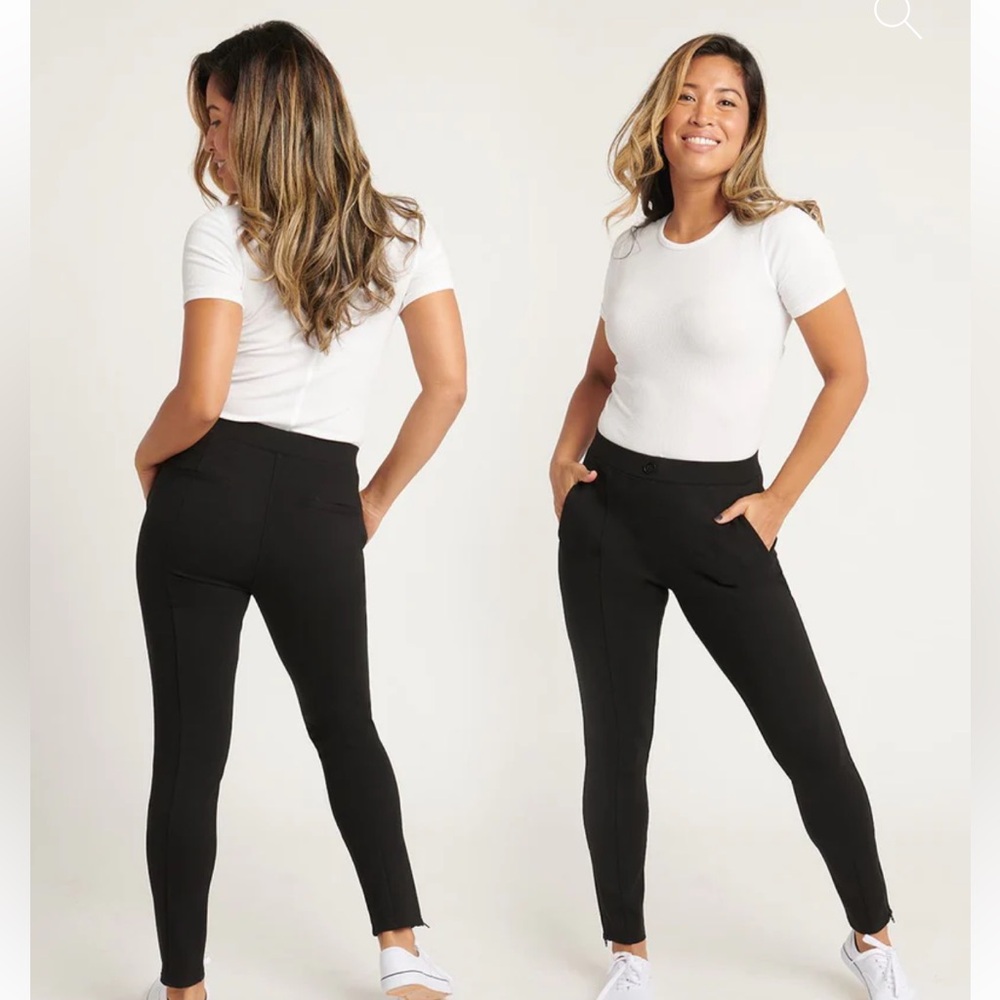 Betabrand Black Skinny Leg Dress Pants Small Petite